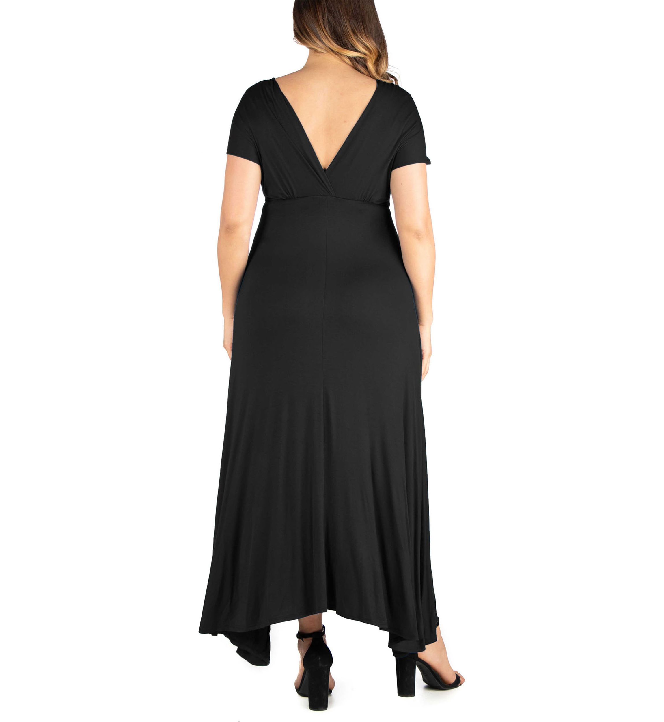 Plus Size Empire Waist V-Neck Maxi Dress