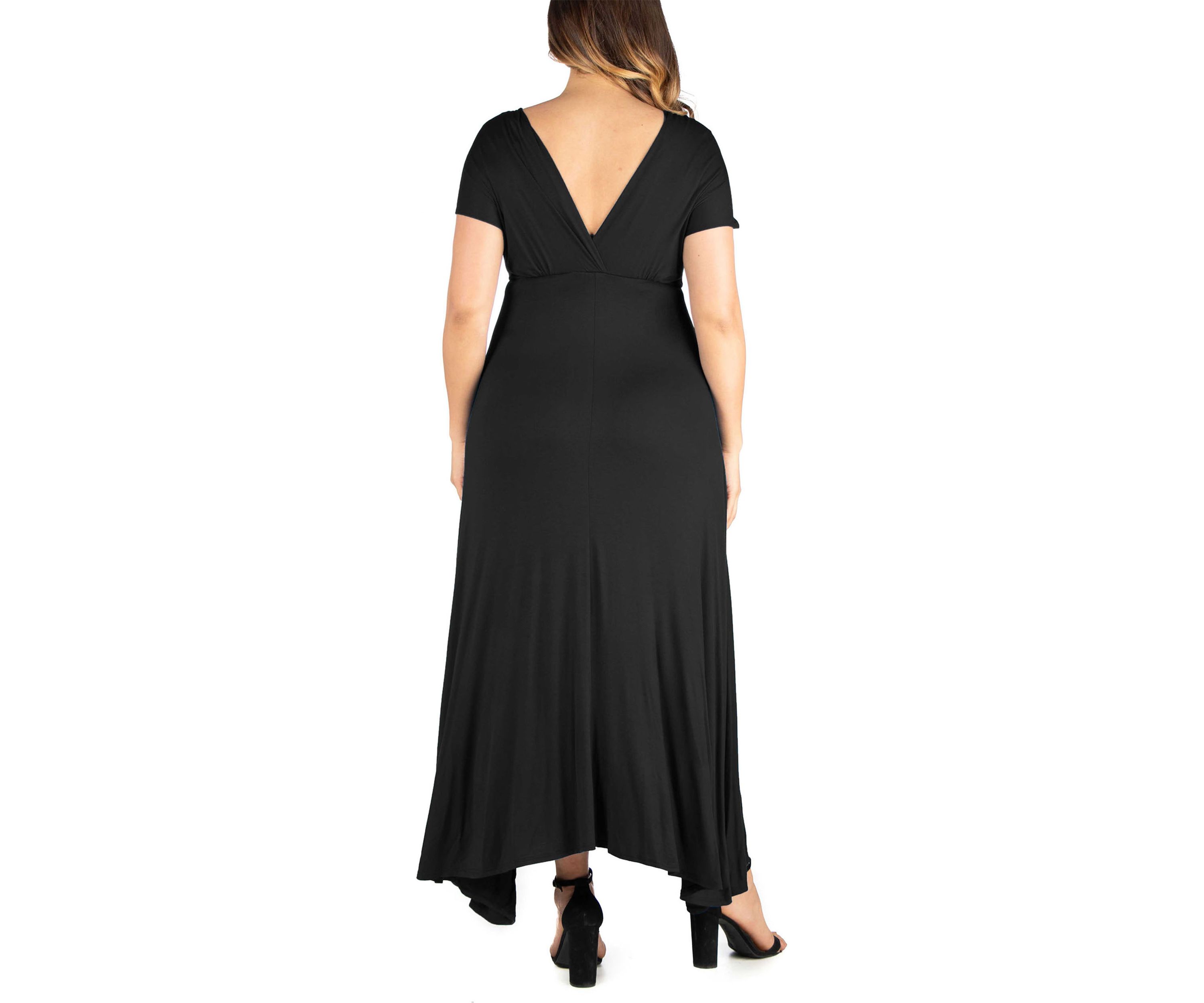 Plus Size Empire Waist V-Neck Maxi Dress