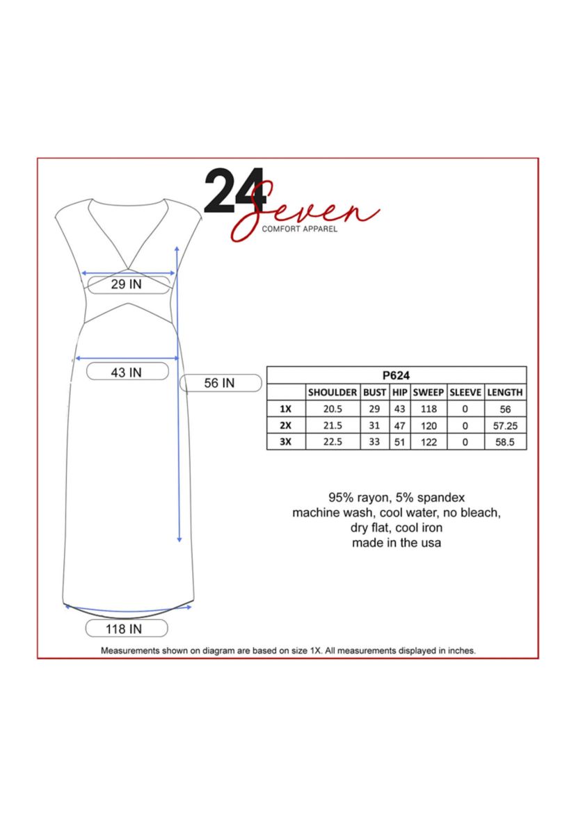 Plus Size Empire Waist V-Neck Maxi Dress