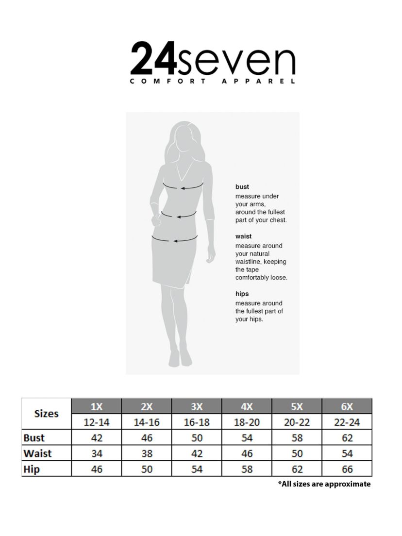 Plus Size Knee-length Pleated Pocket Dress with a Scoop Neck