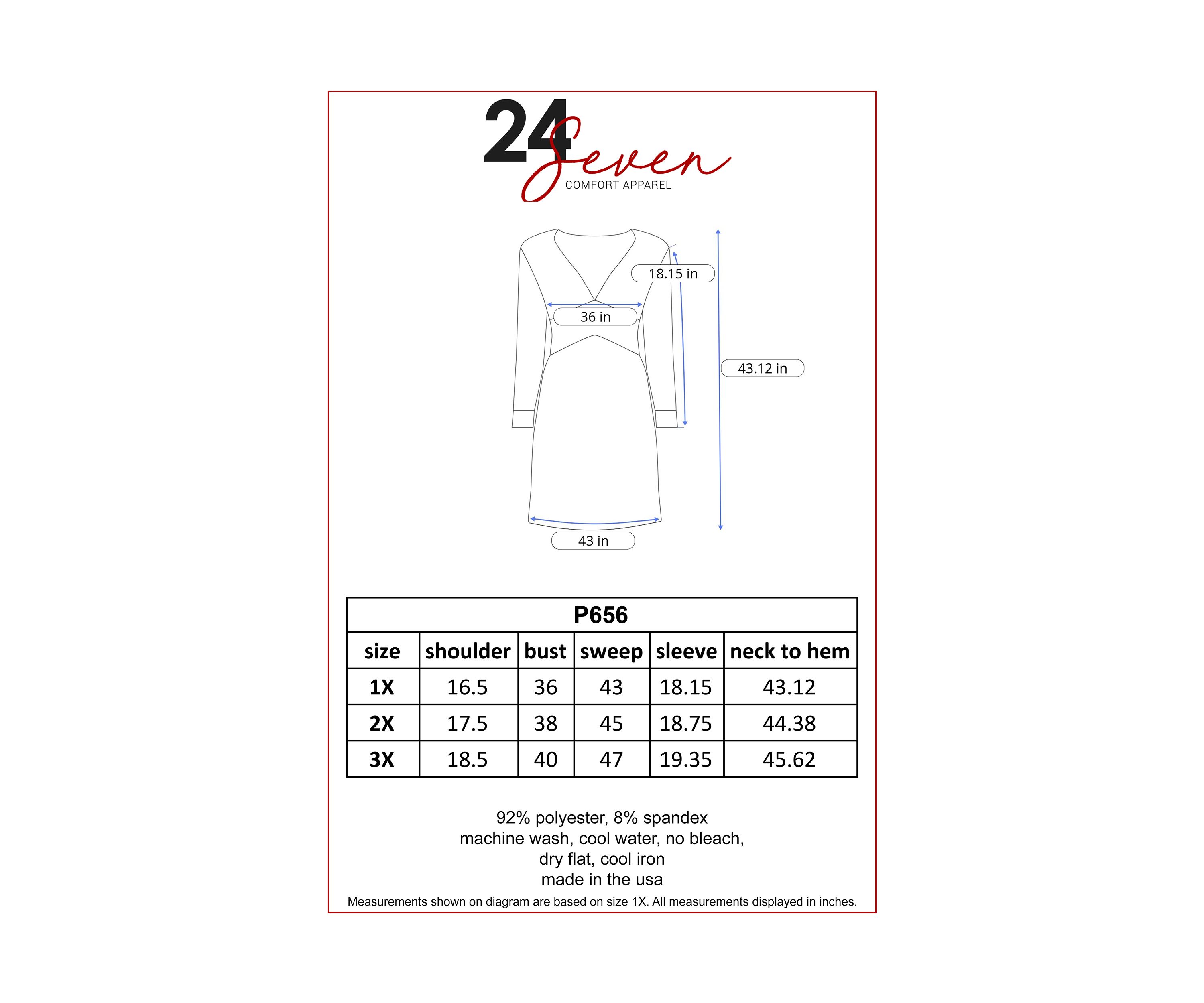 Plus Size Knee Length V-Neck Dress