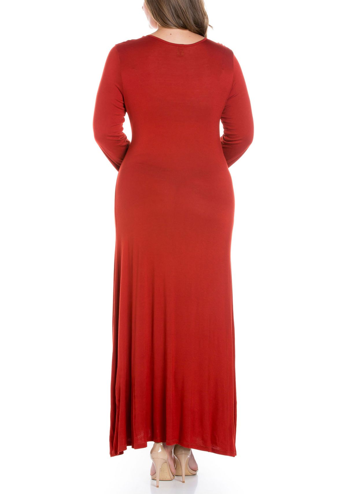 Plus Size Long Sleeve Maxi Dress