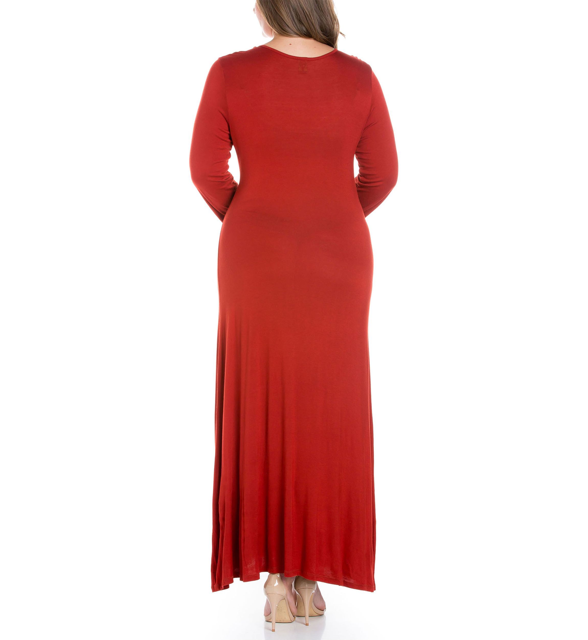 Plus Size Long Sleeve Maxi Dress