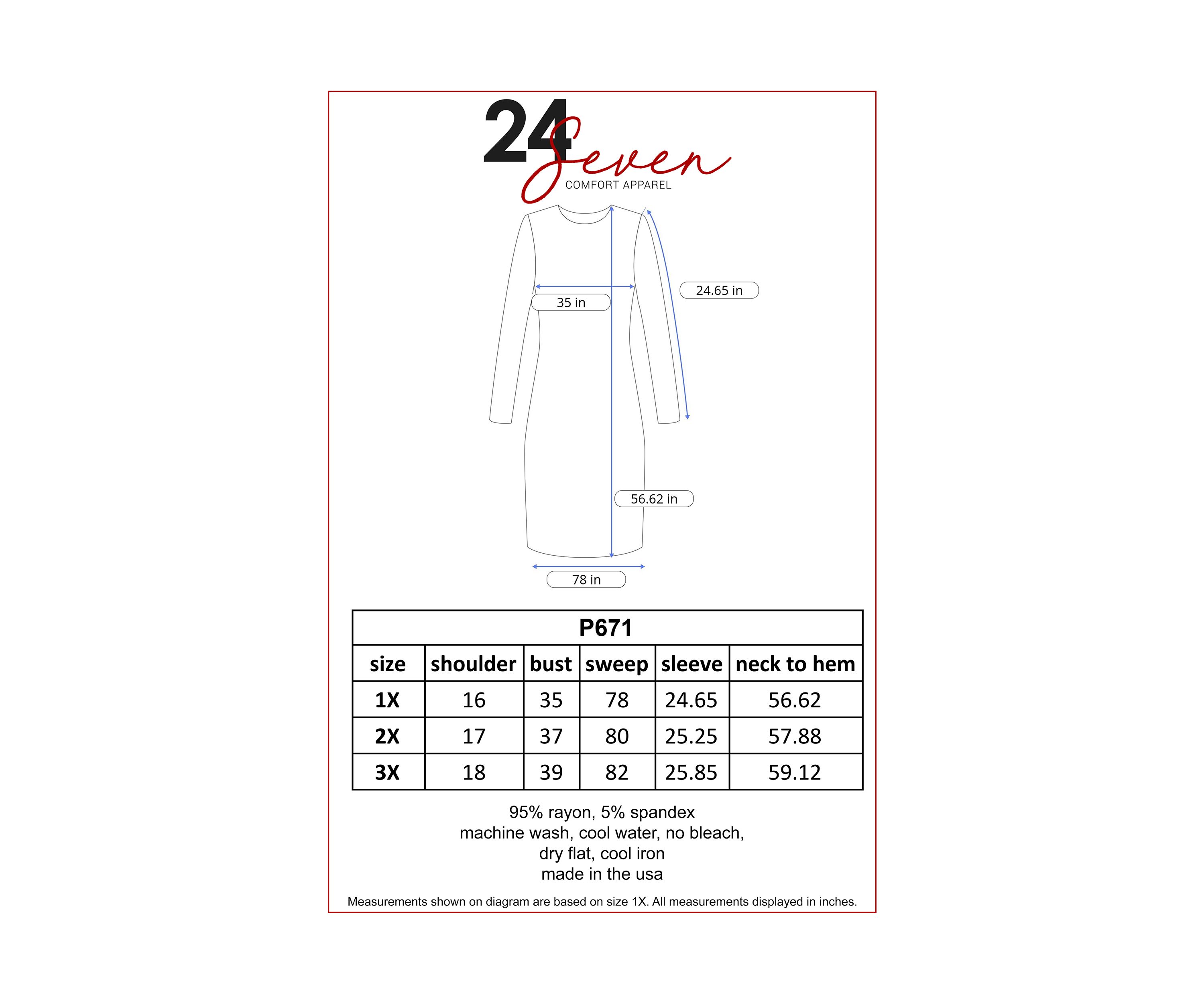 Plus Size Long Sleeve Maxi Dress