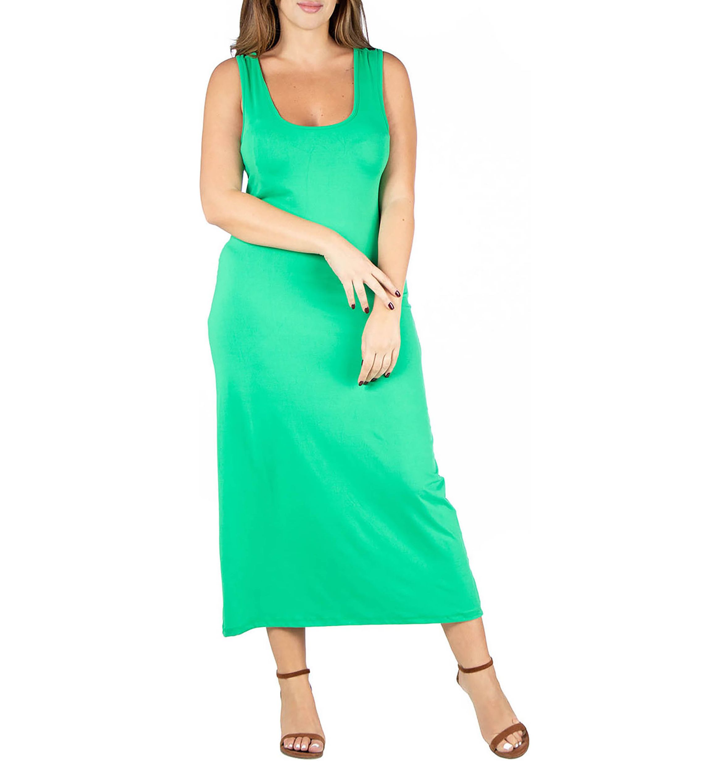 Plus Size Racerback  Maxi Dress