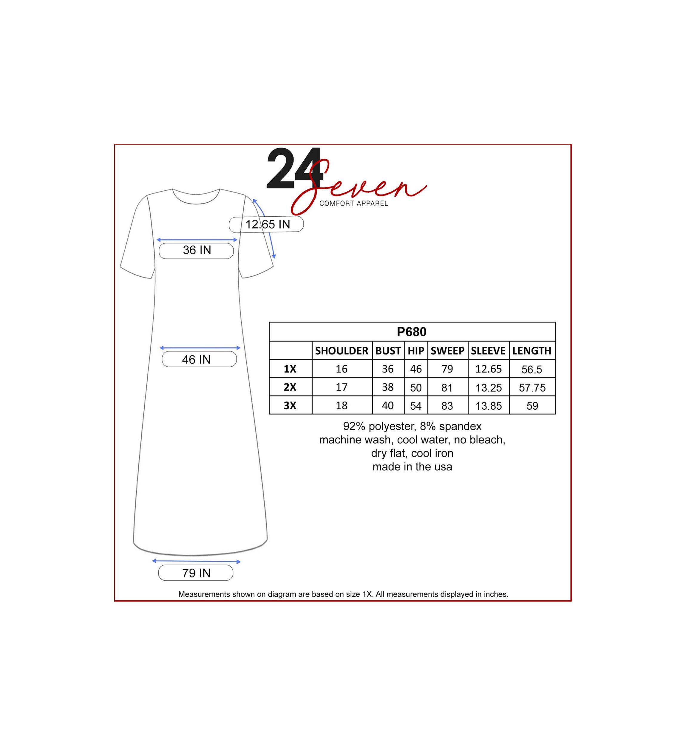 Plus Size Elbow Length Sleeve Maxi Dress