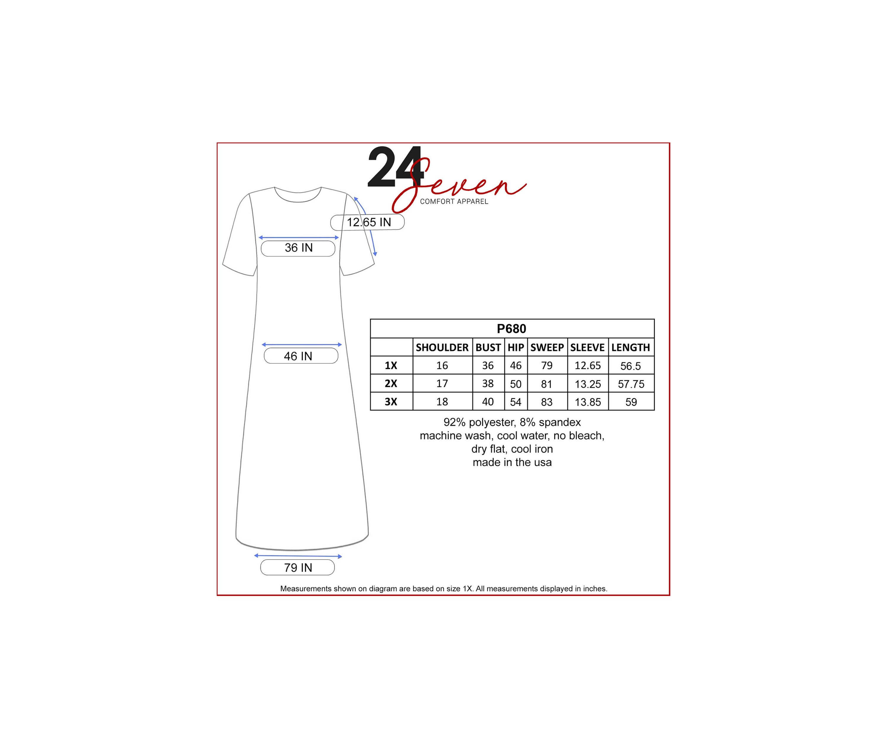 Plus Size Elbow Length Sleeve Maxi Dress