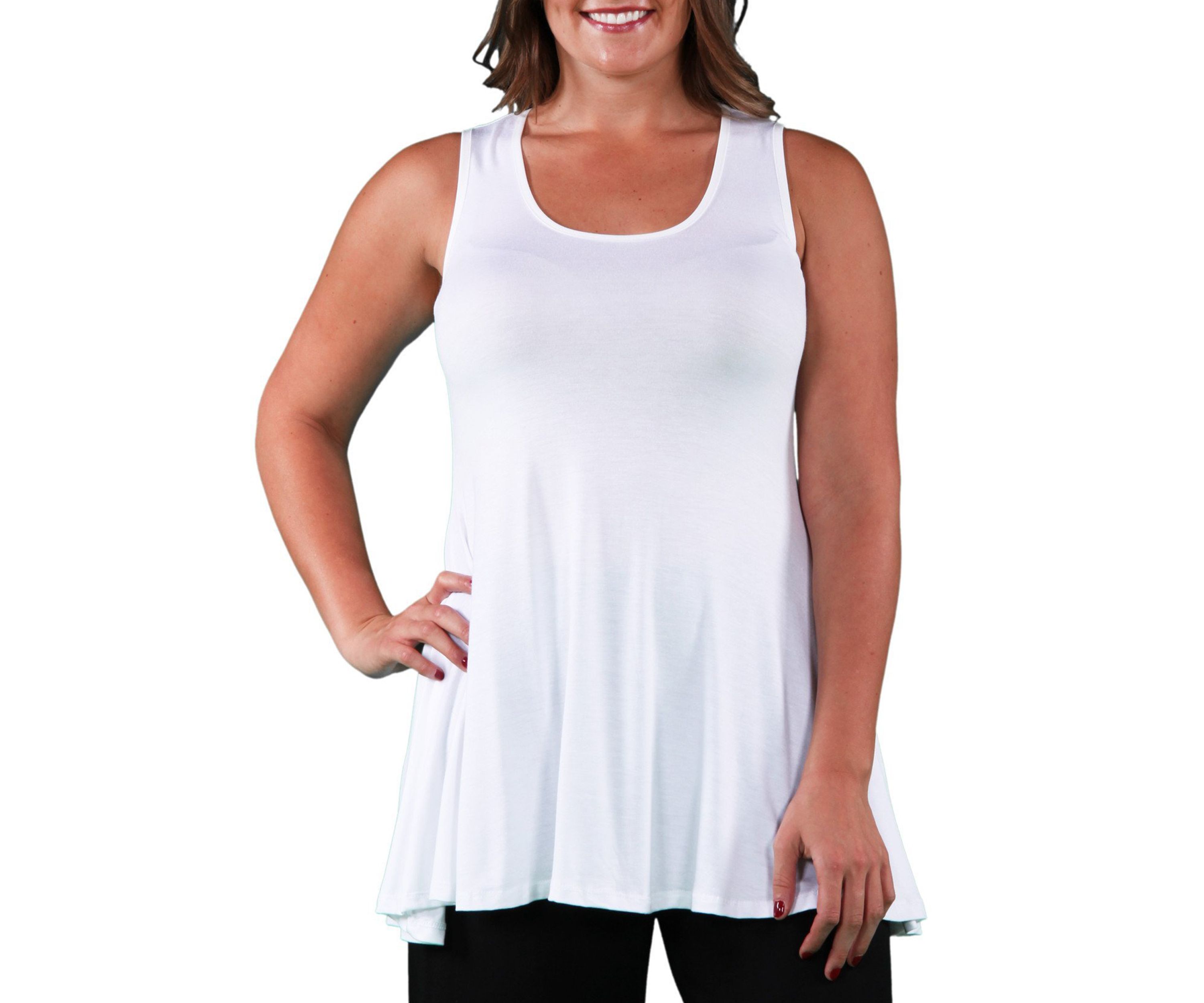 Plus Size Sleeveless Tunic Tank Top