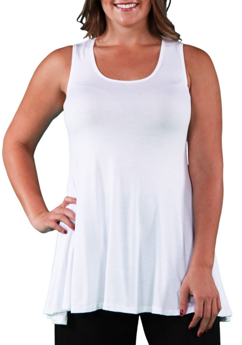 Plus Size Sleeveless Tunic Tank Top
