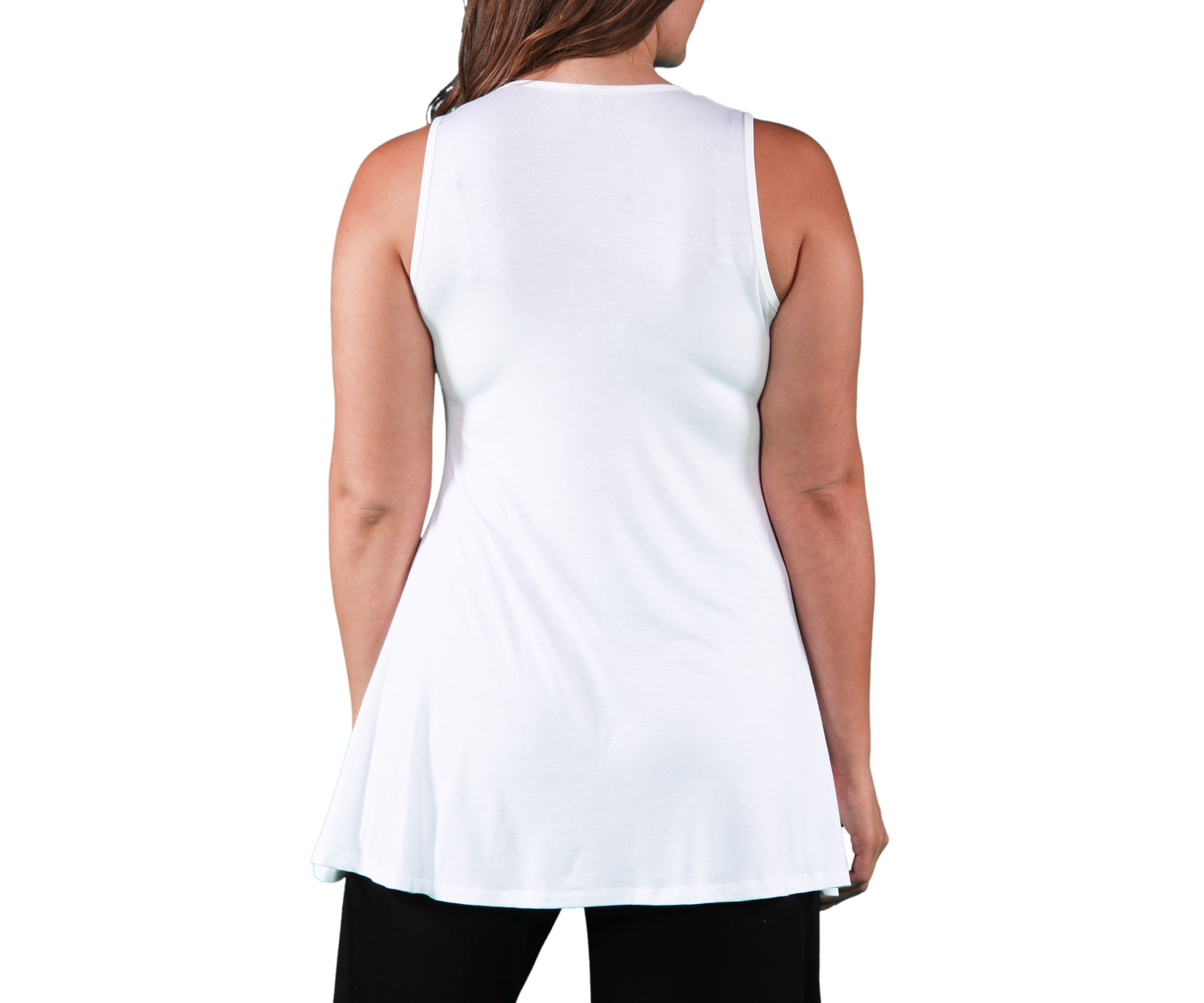 Plus Size Sleeveless Tunic Tank Top