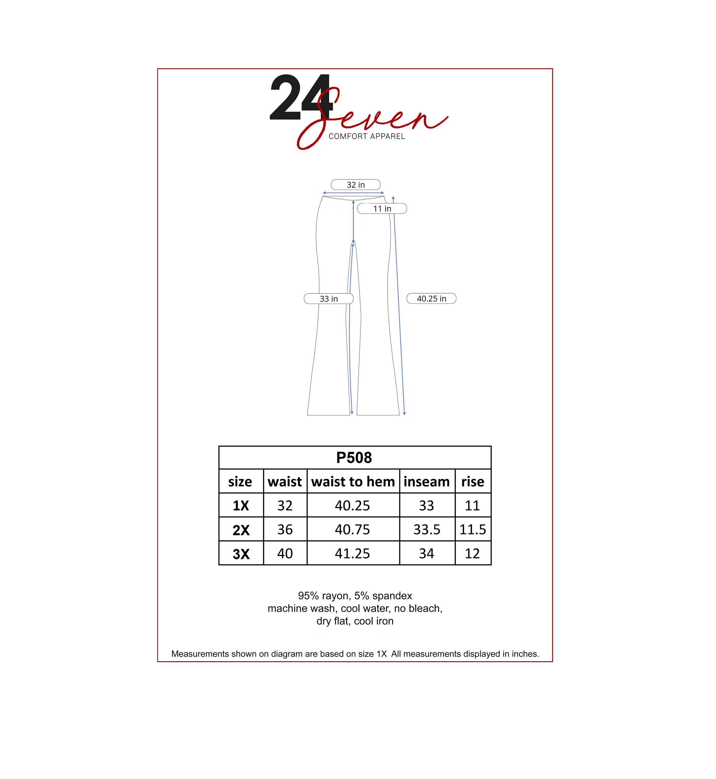 Plus Size Elastic Waist Flared Leg Palazzo Pants