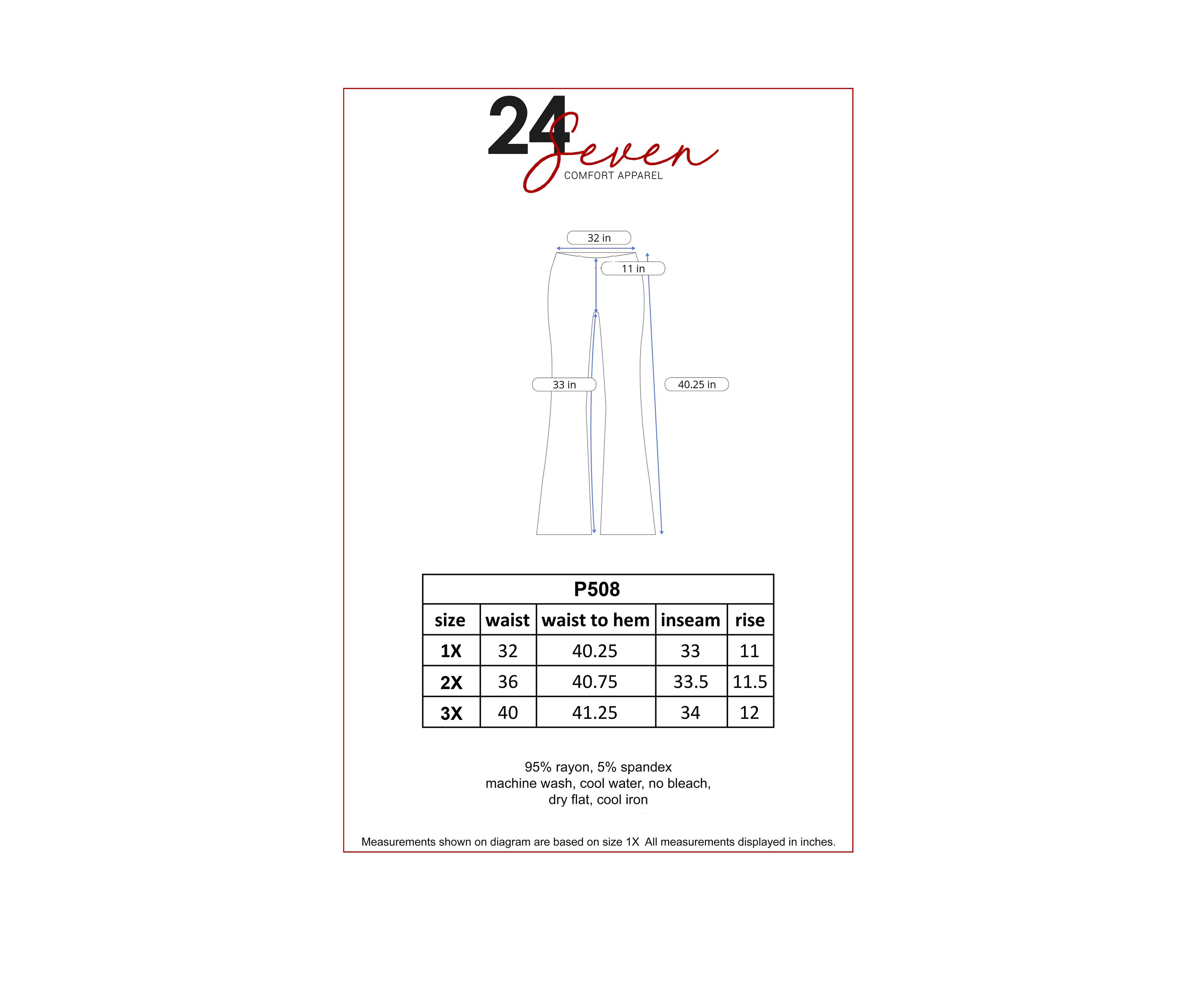 Plus Size Elastic Waist Flared Leg Palazzo Pants