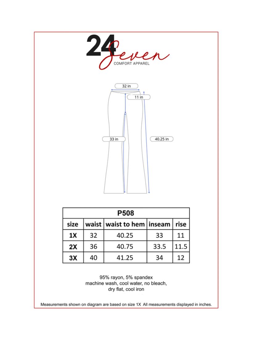 Plus Size Elastic Waist Flared Leg Palazzo Pants