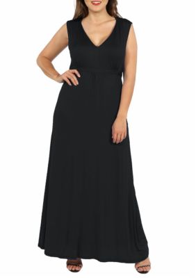 Plus Sleeveless Empire Waist Maxi Dress