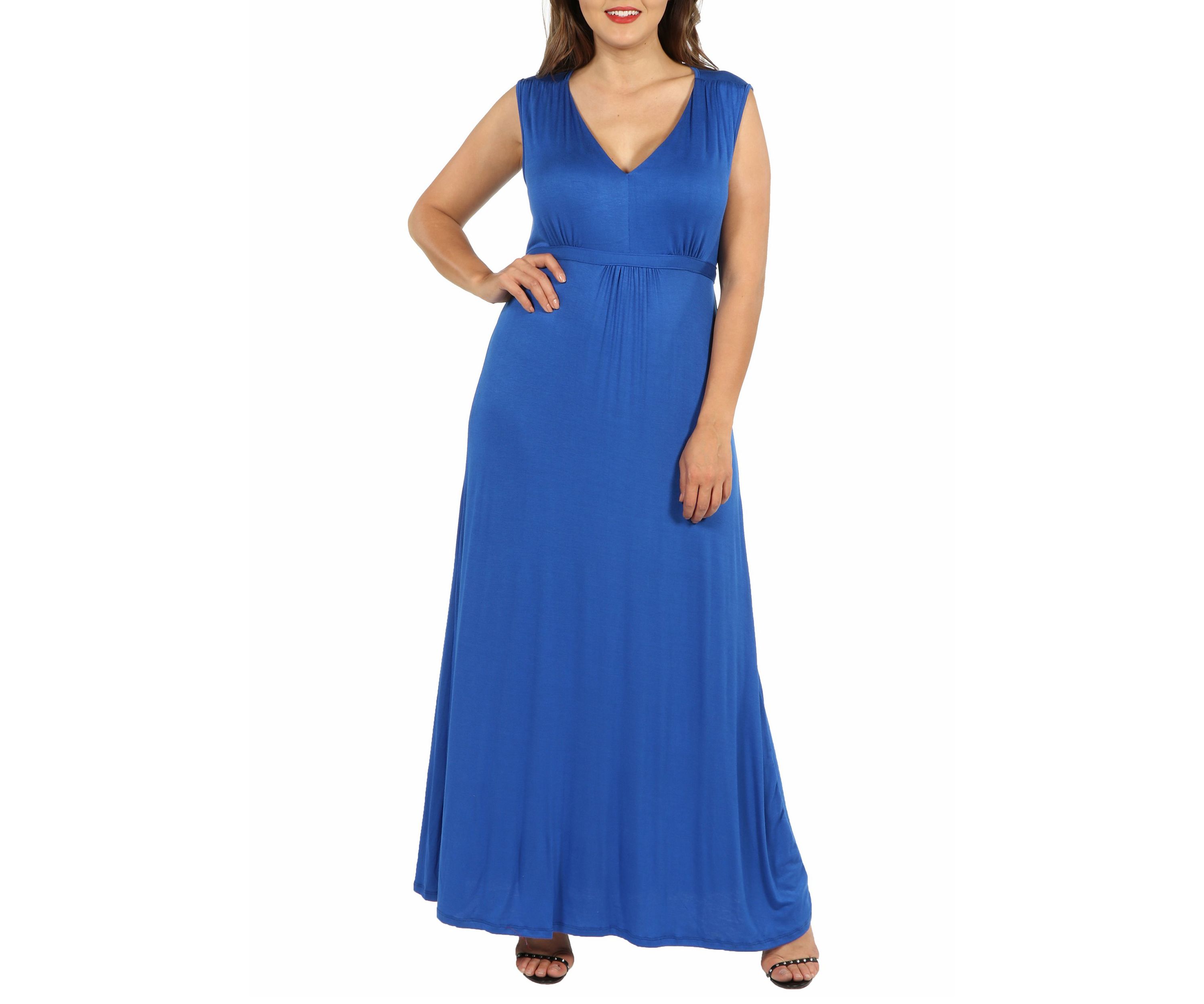 Plus Size Sleeveless Empire Waist Maxi Dress