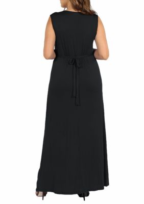 Plus Sleeveless Empire Waist Maxi Dress