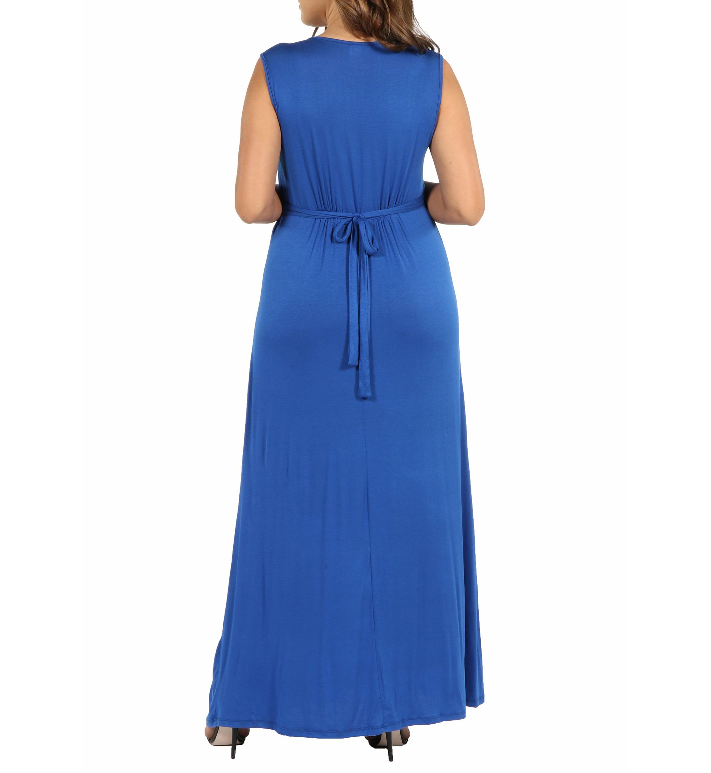 Plus Size Sleeveless Empire Waist Maxi Dress