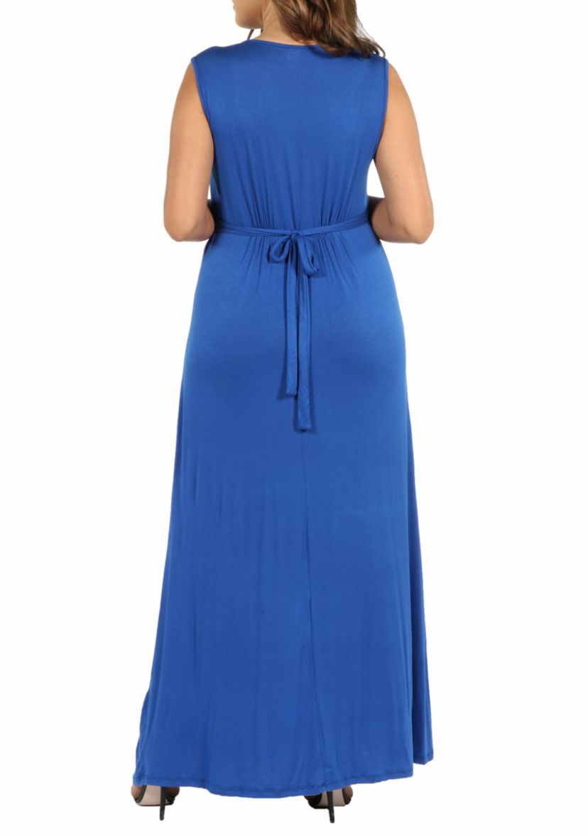 Plus Size Sleeveless Empire Waist Maxi Dress