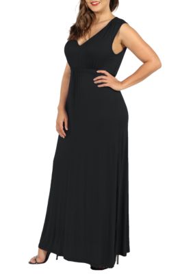 Plus Sleeveless Empire Waist Maxi Dress