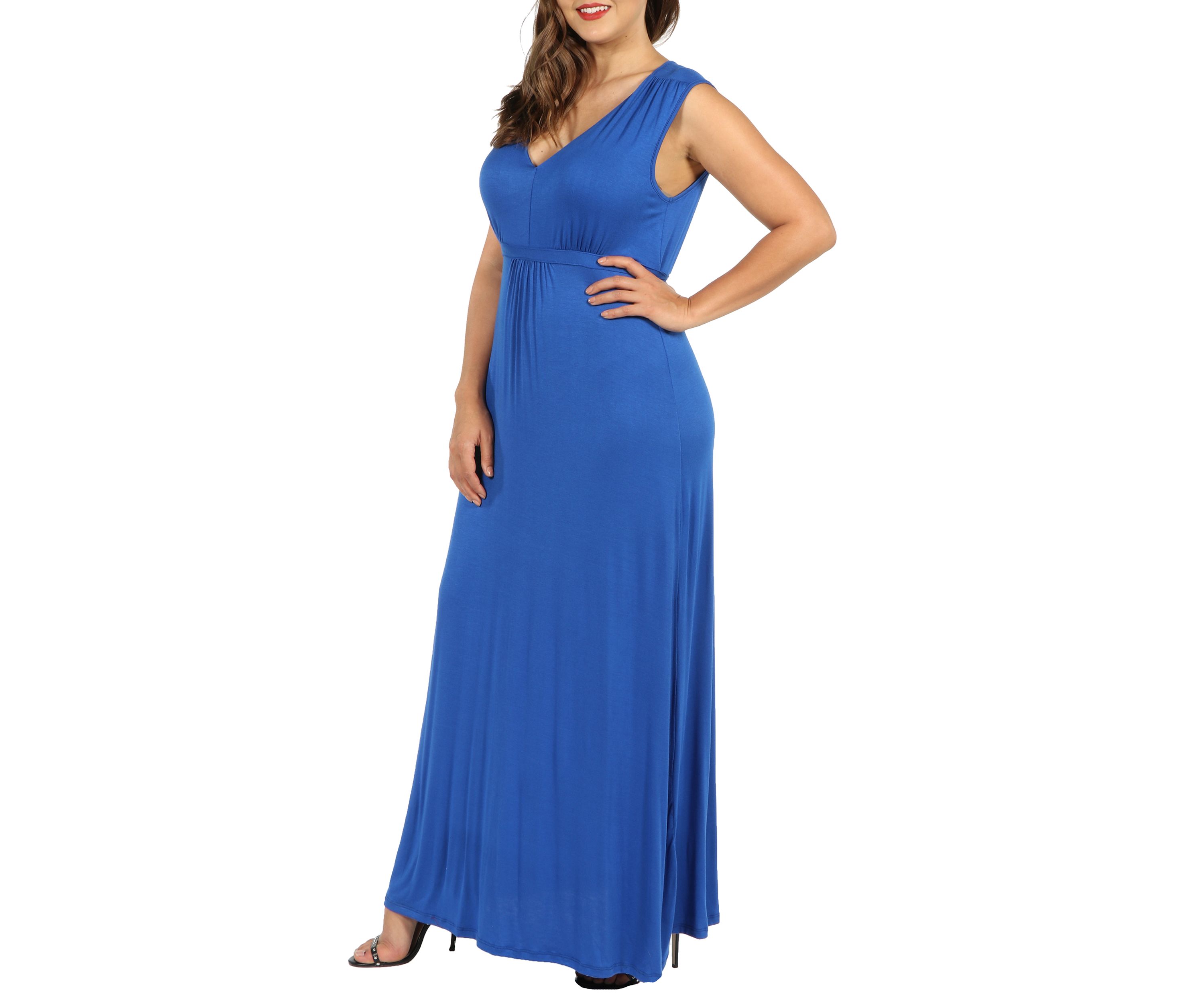 Plus Size Sleeveless Empire Waist Maxi Dress