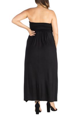 Plus Strapless Maxi Dress