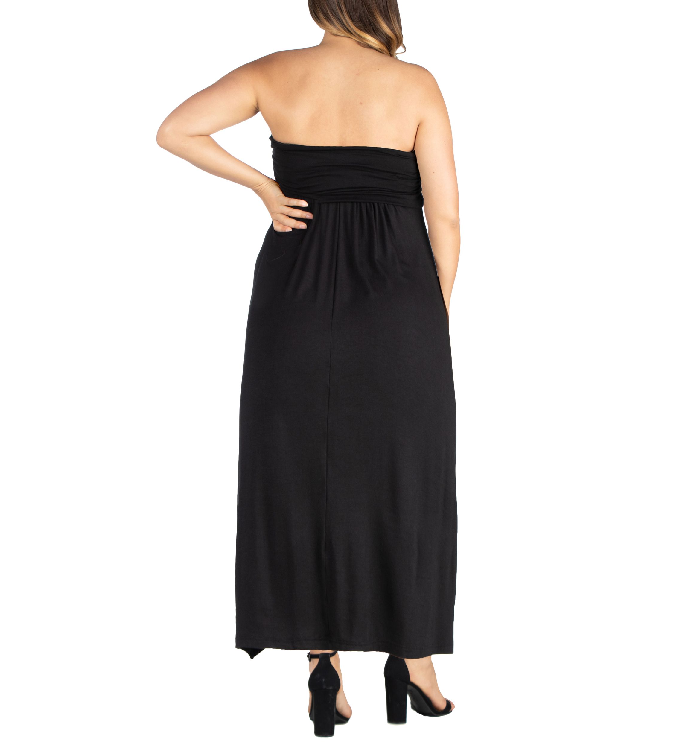 Plus Size Strapless Maxi Dress