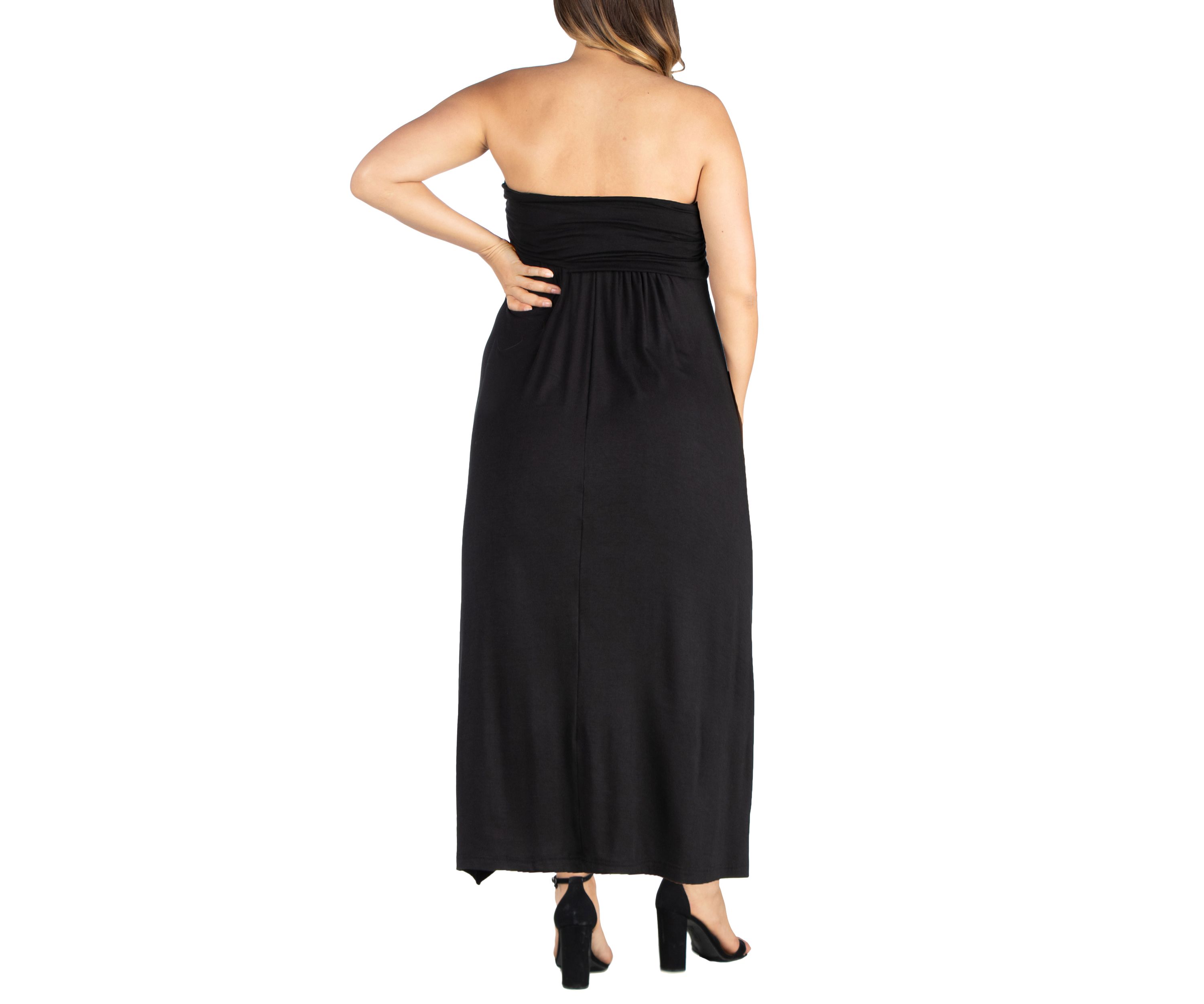 Plus Size Strapless Maxi Dress
