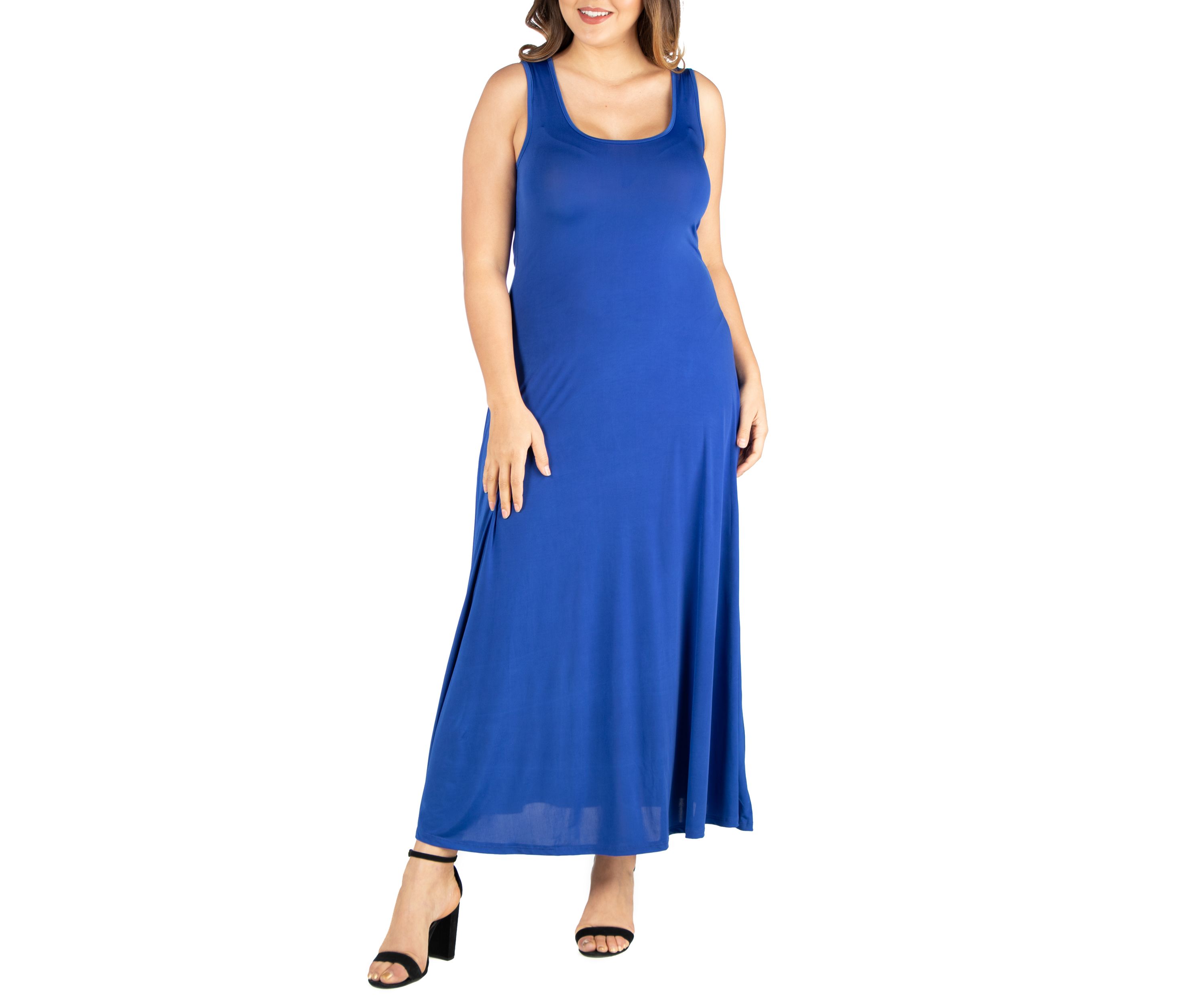 Plus Size Simple A Line Tank Maxi Dress