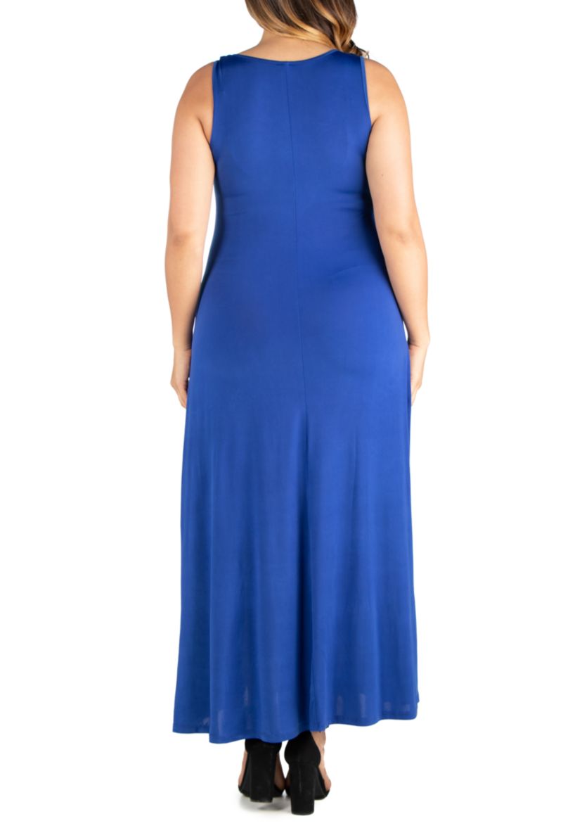 Plus Size Simple A Line Tank Maxi Dress