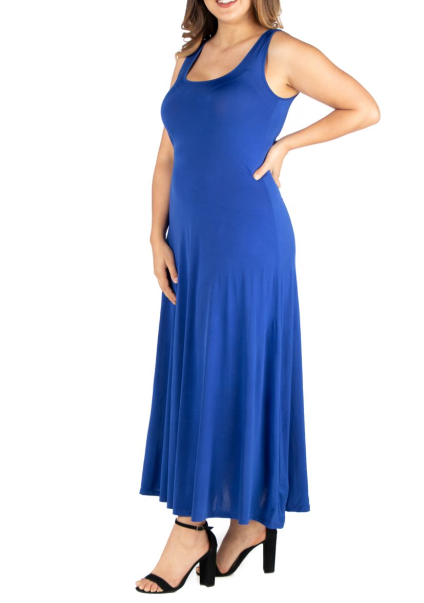 Plus Size Simple A Line Tank Maxi Dress