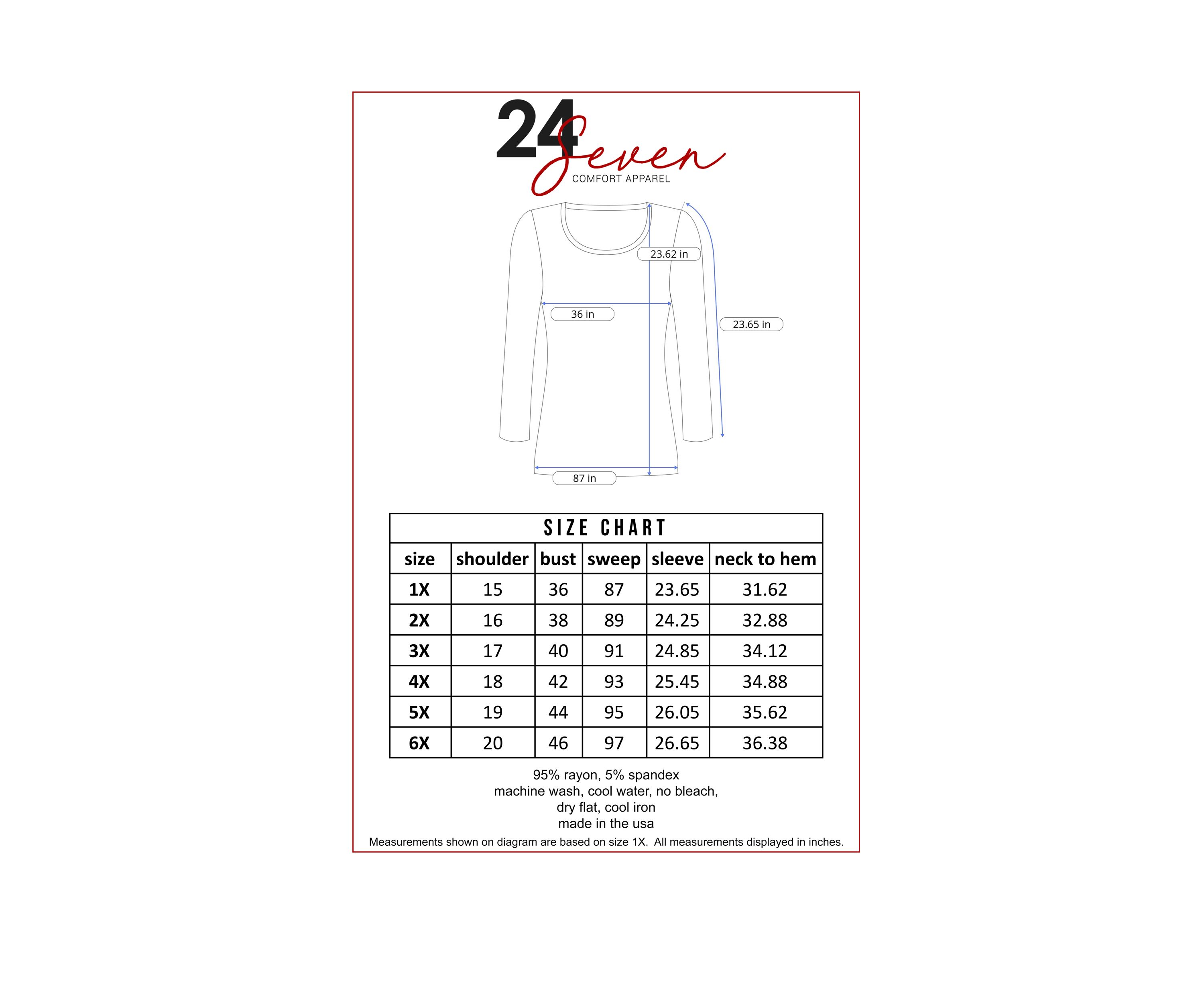 Plus Size Long Sleeve Solid Color Swing Style Flared Tunic Top