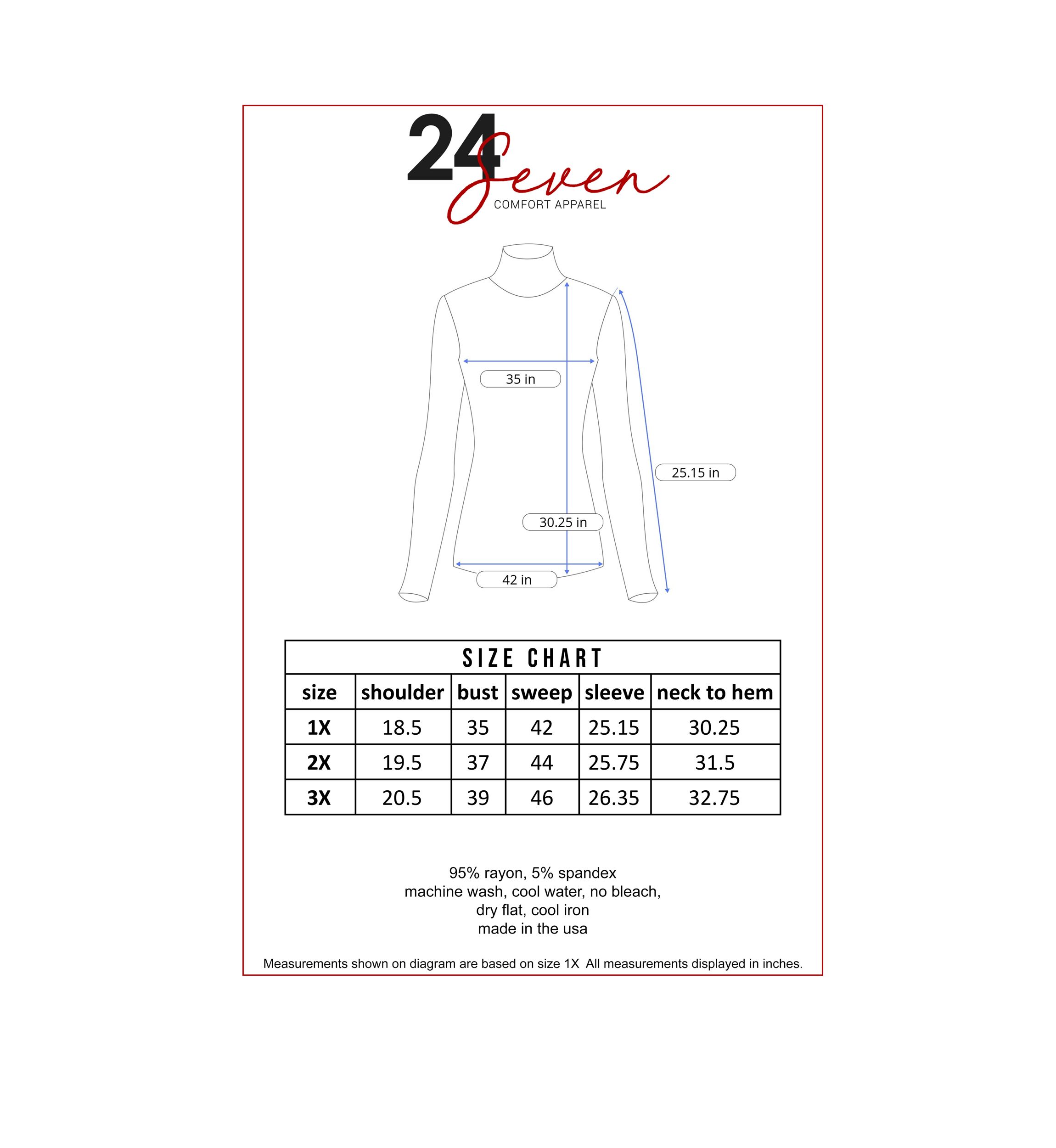 Plus Size Classic Long Sleeve Turtleneck Top
