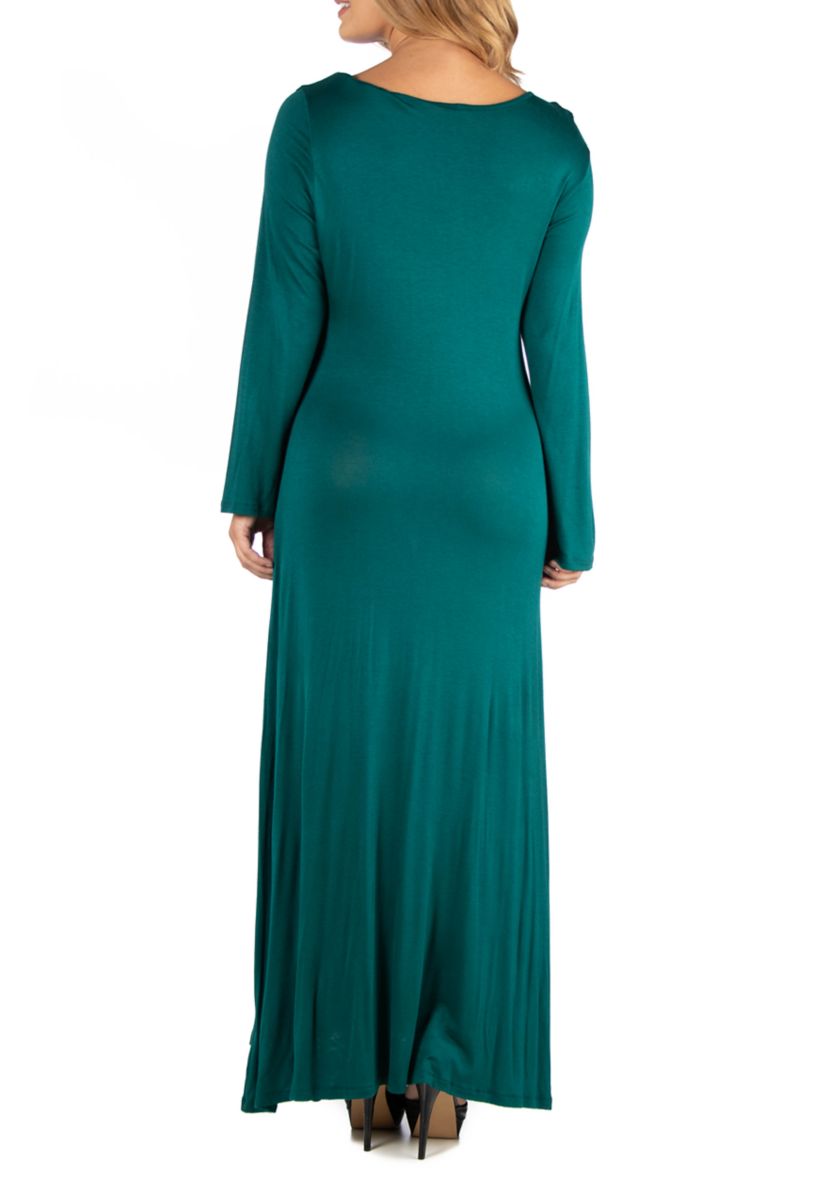 Plus Size Long Sleeve T-Shirt Maxi Dress