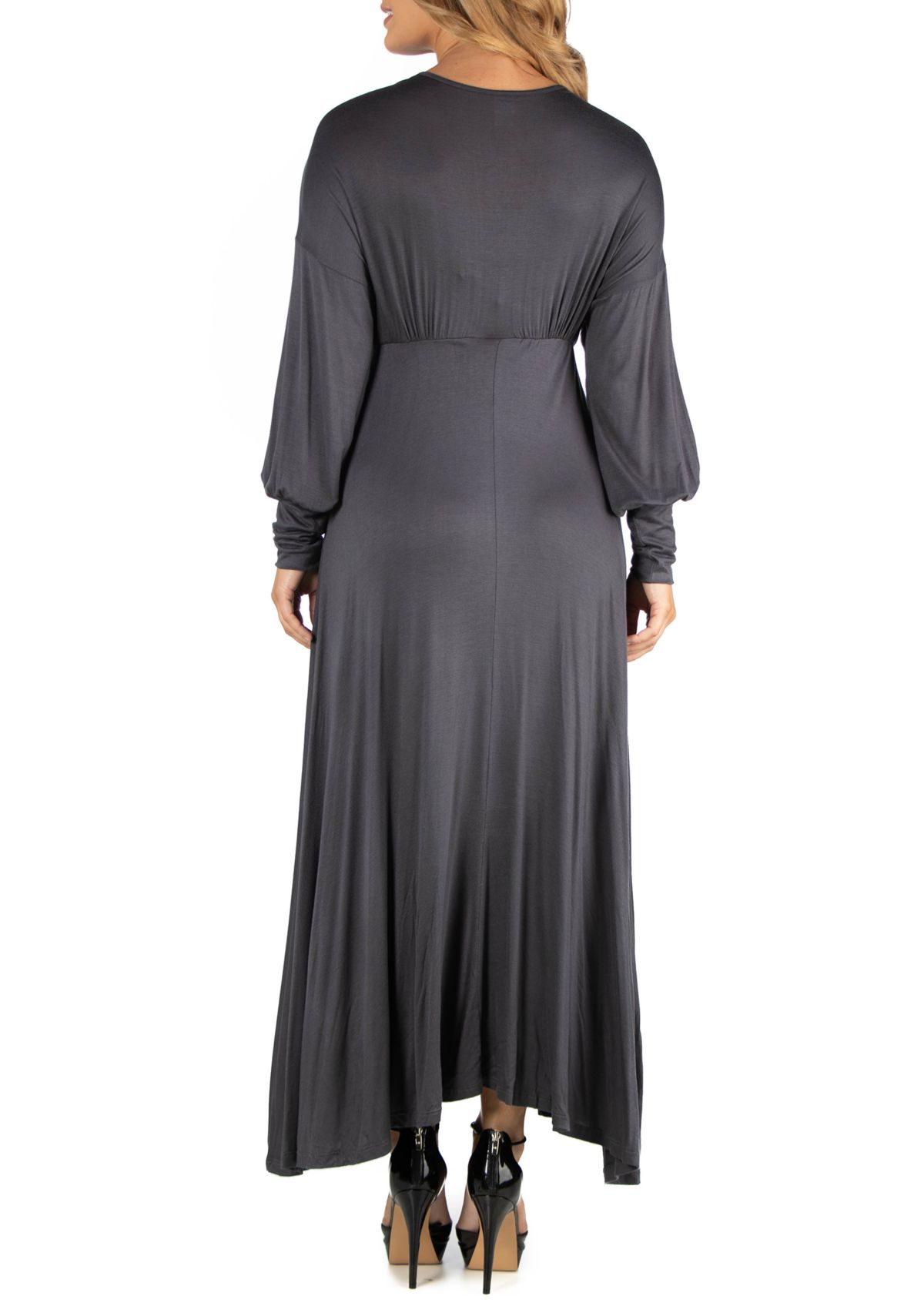 Plus Size Formal Long Sleeve Maxi Dress
