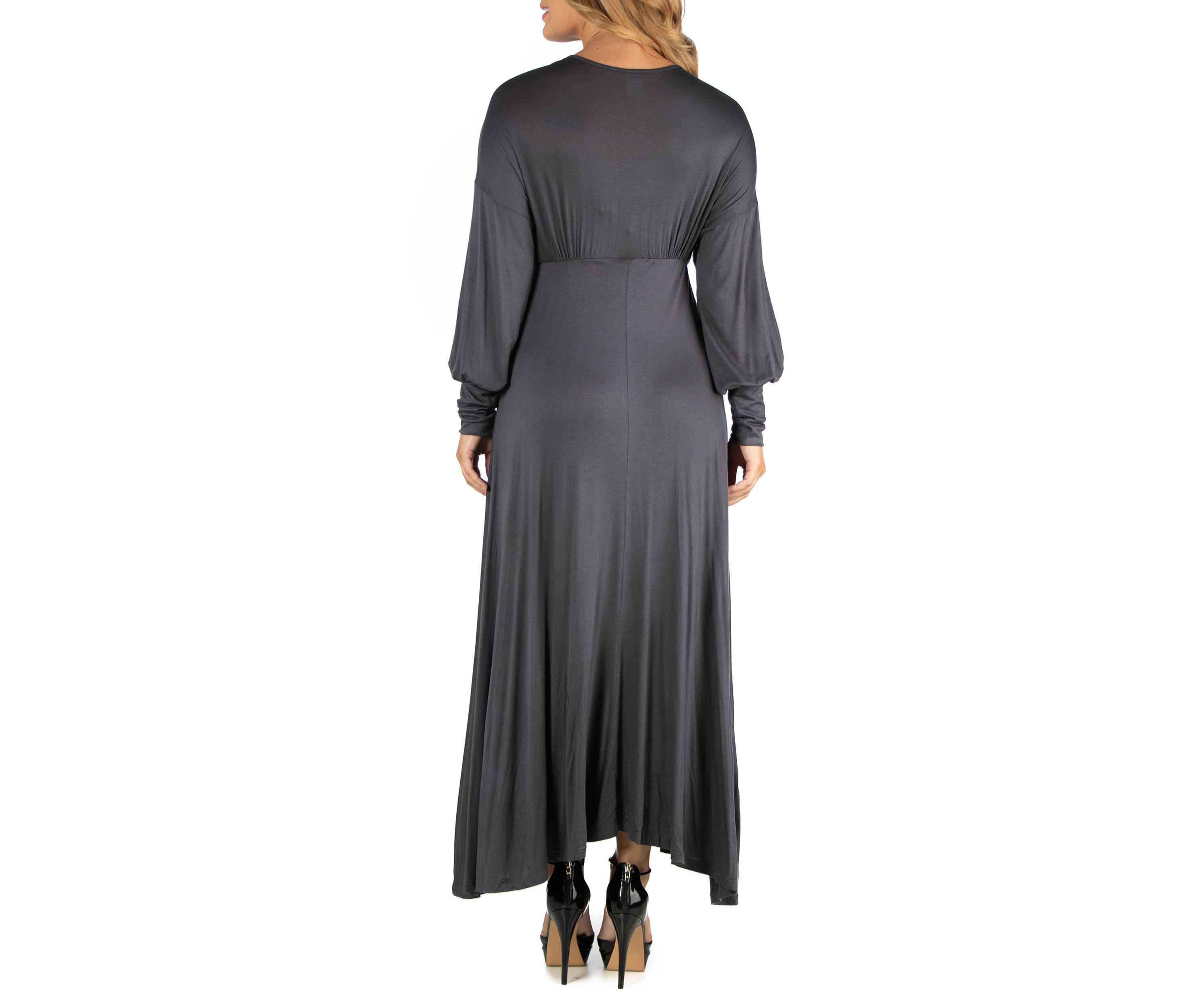 Plus Size Formal Long Sleeve Maxi Dress