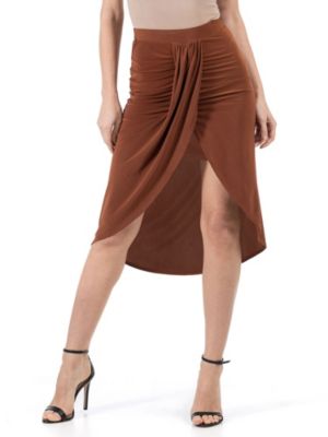 24seven Comfort Apparel Women's Knee Length Tulip Skirt