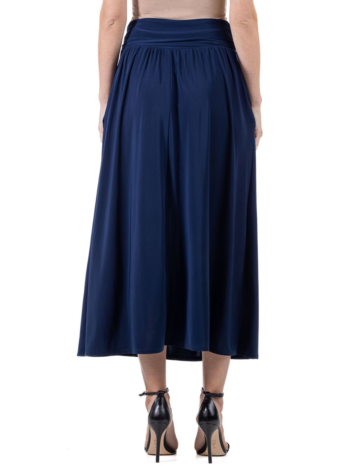 Womens Foldover Maxi Skirt With Pockets