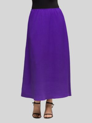 24seven Comfort Apparel Womens Elastic Waist A Line Maxi Skirt