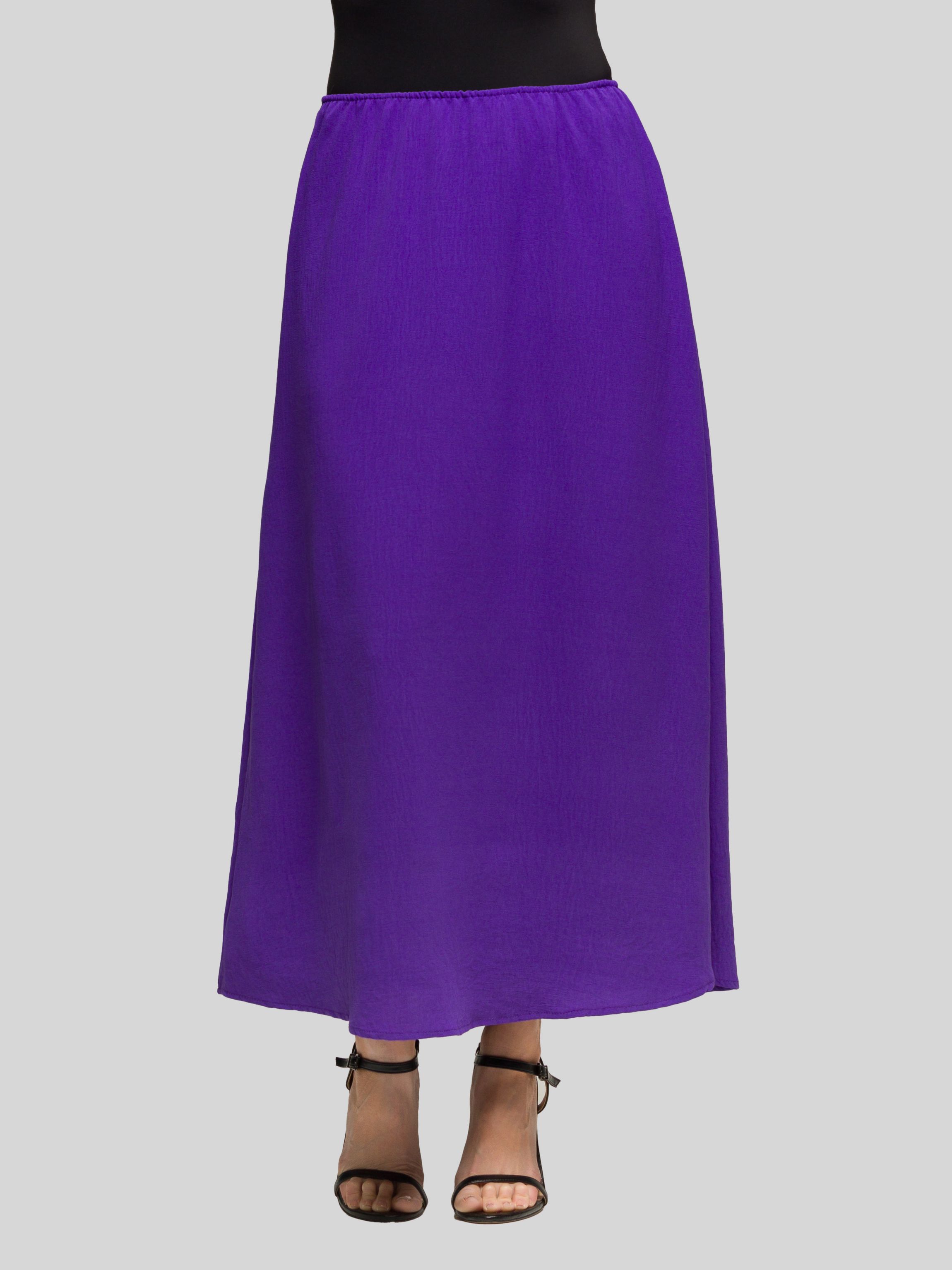 Womens Elastic Waist A Line Maxi Skirt