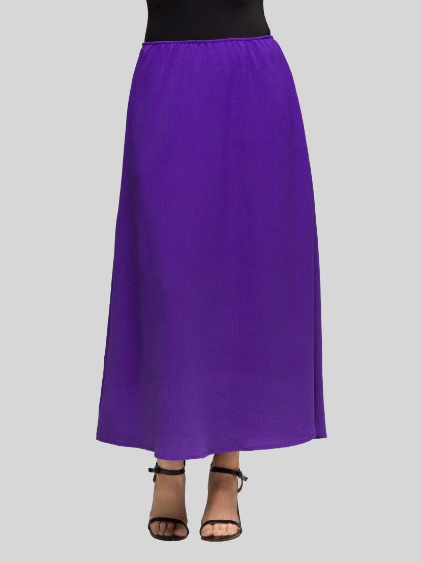 Womens Elastic Waist A Line Maxi Skirt