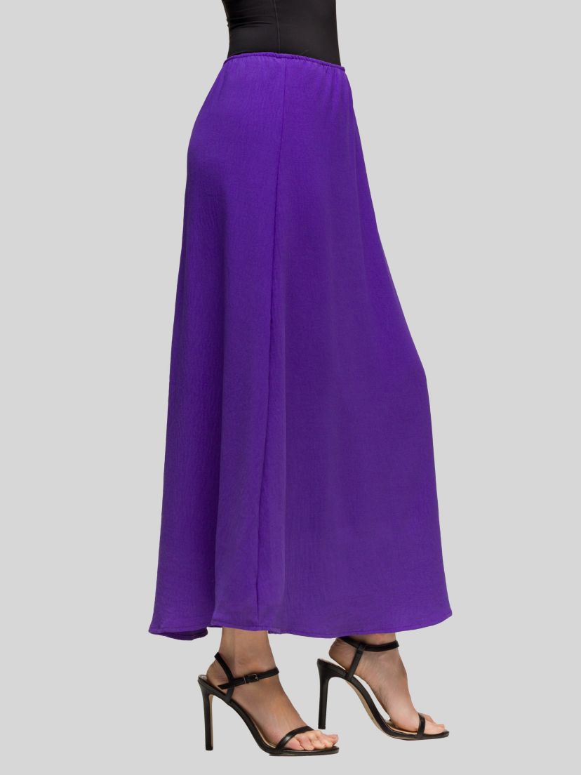 Womens Elastic Waist A Line Maxi Skirt