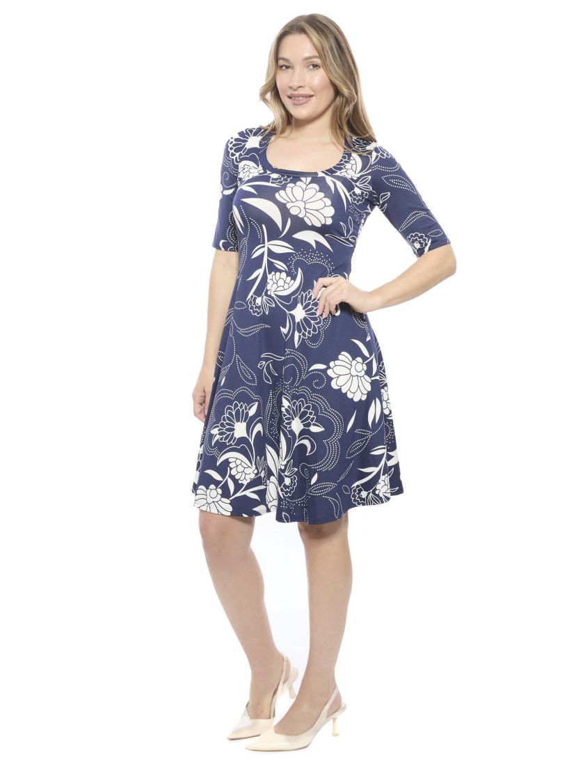 knee length flared dress solid knee length flare dress elegant short sleeve