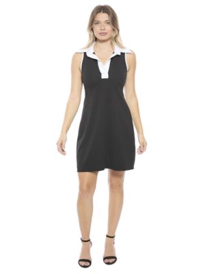 24seven Comfort Apparel Womens Sleeveless Flared A Line Mini Dress