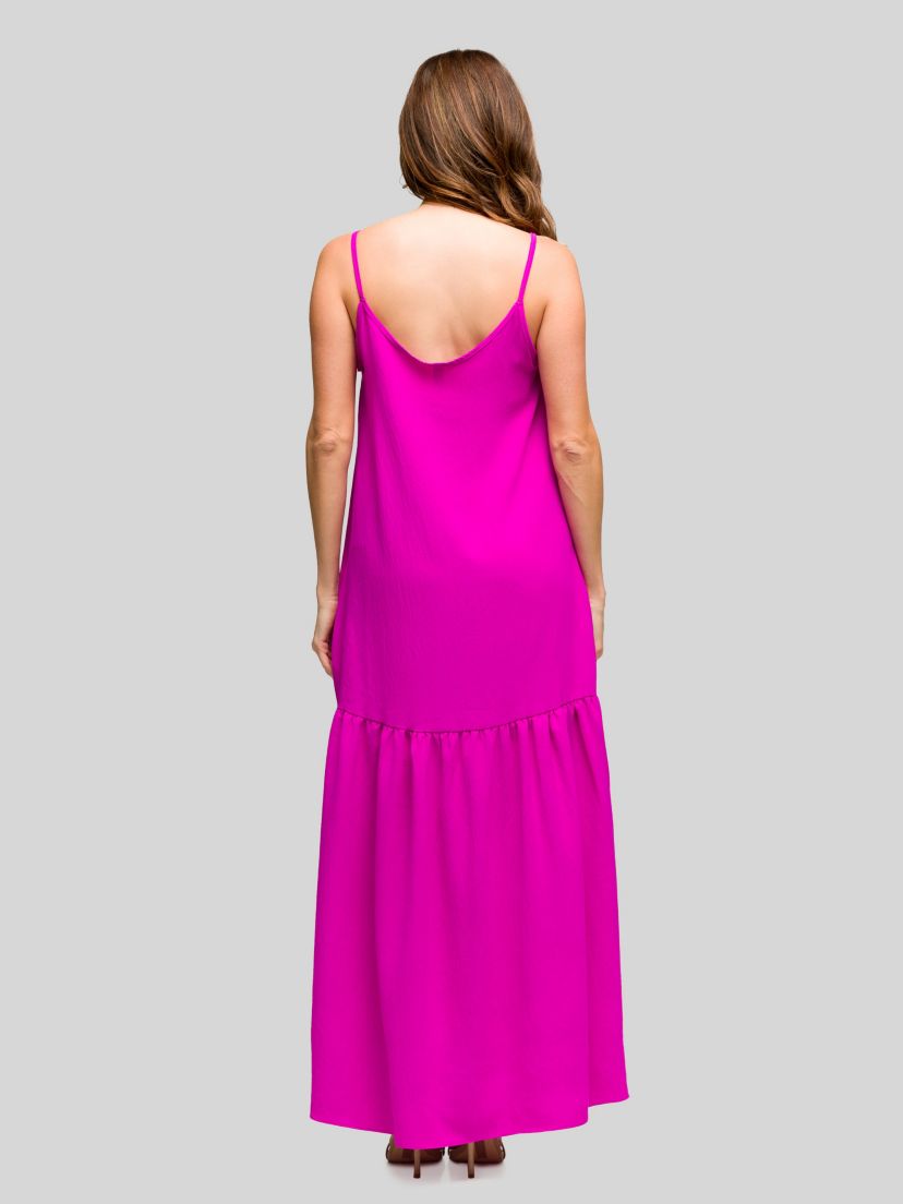 Womens Lightweight Spaghetti Strap Pocket Maxi Dress