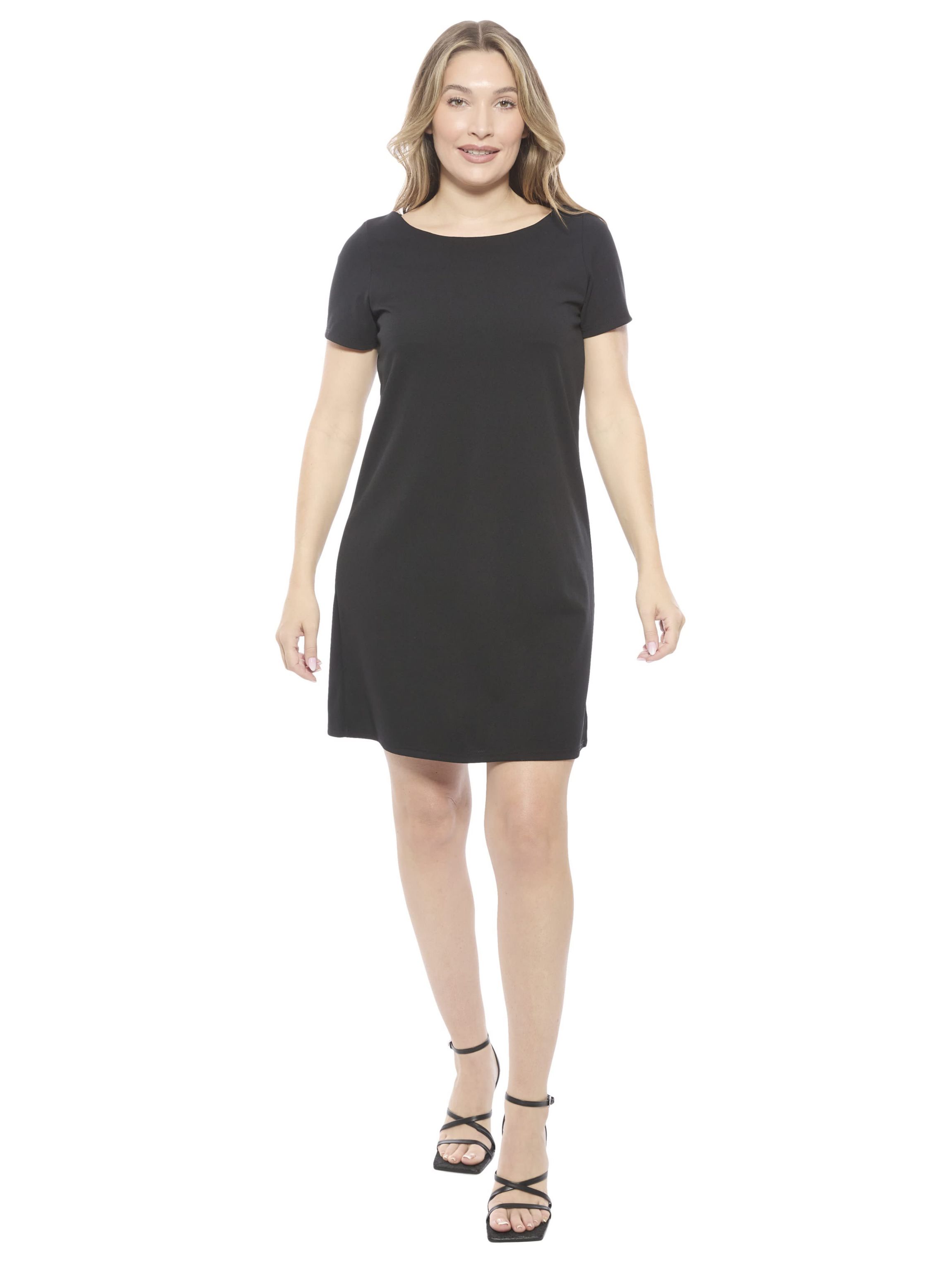 short sleeve mini shift dress Entro Pine Eyelet Cotton Short Sleeve Mini Shift Dress