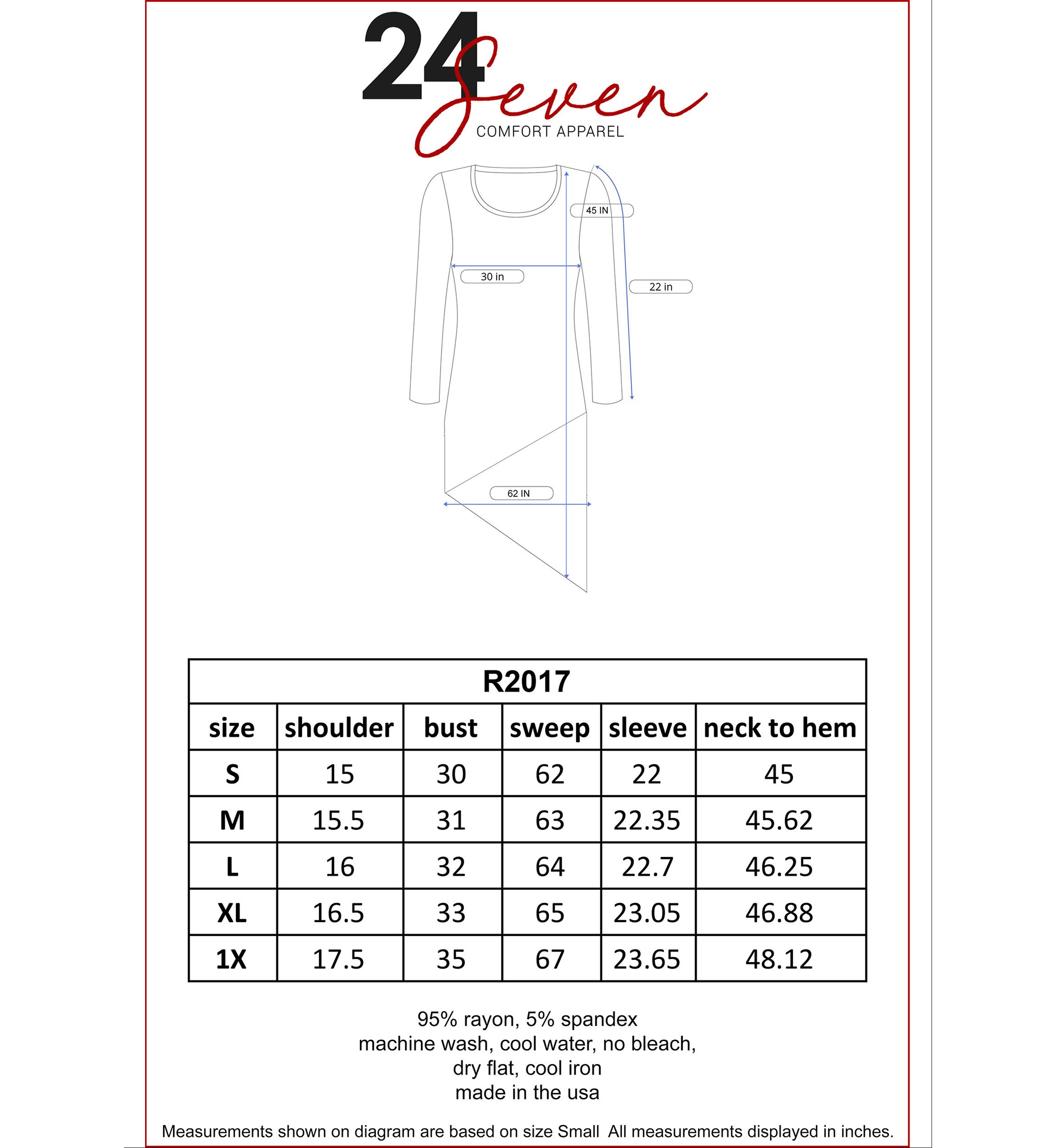 Womens Long Sleeve Knee Length Asymmetrical Tunic Top