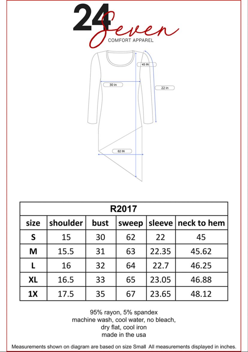 Womens Long Sleeve Knee Length Asymmetrical Tunic Top