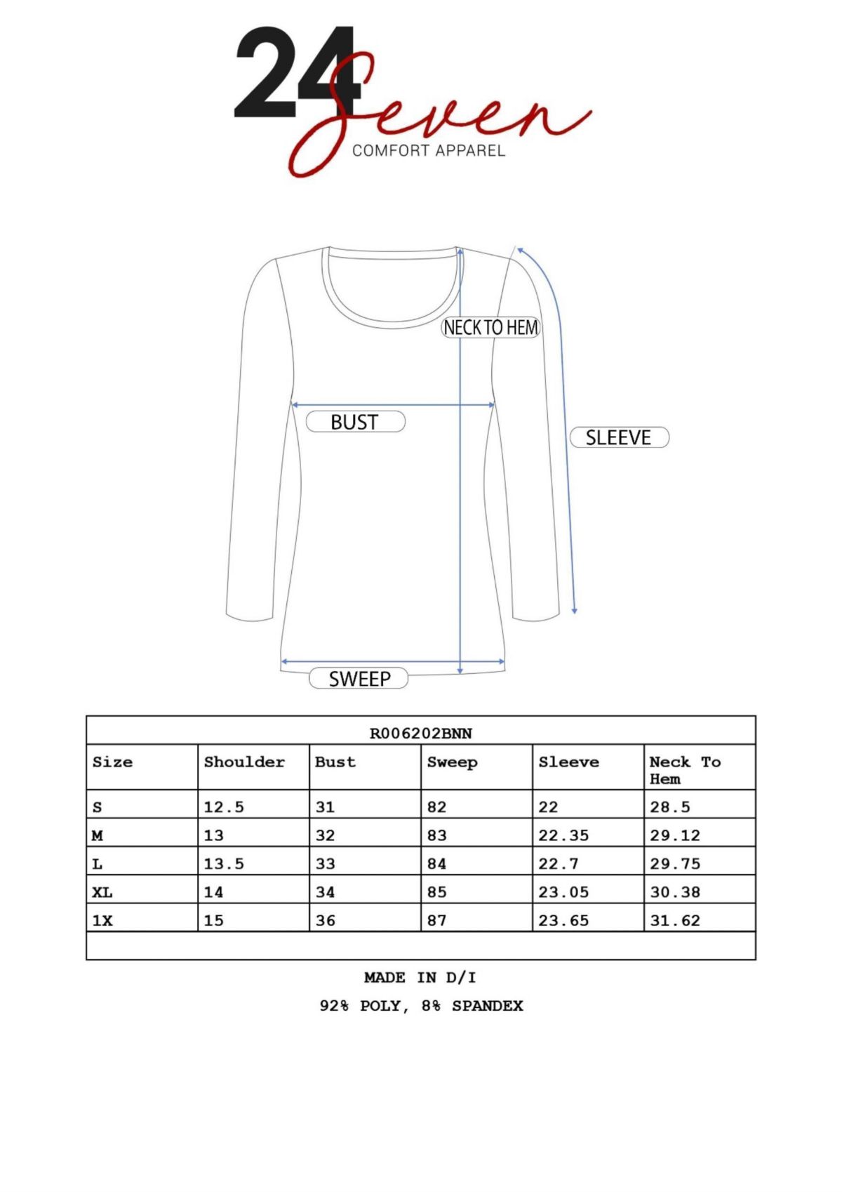 Brown Scoop Neck Long Sleeve Tunic Top