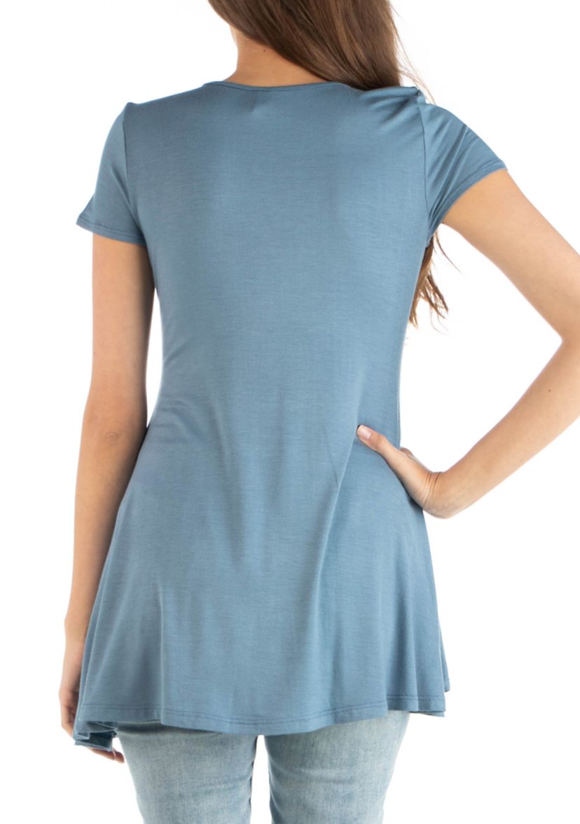 Womens Short Sleeve Tunic Top