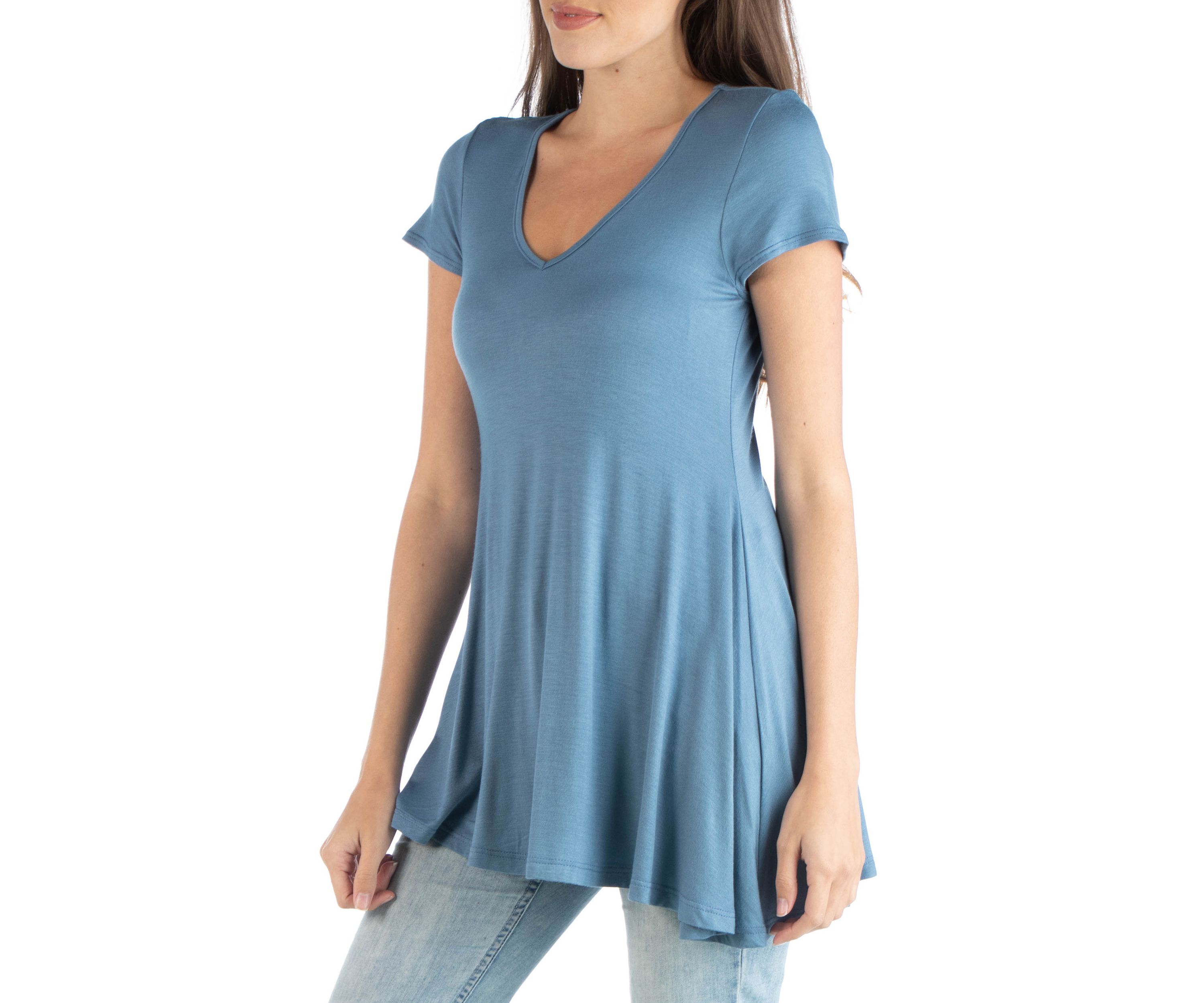 Womens Short Sleeve Tunic Top